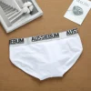 Men's cotton comfortable low waist elastic tide letter briefs youth underwear 3