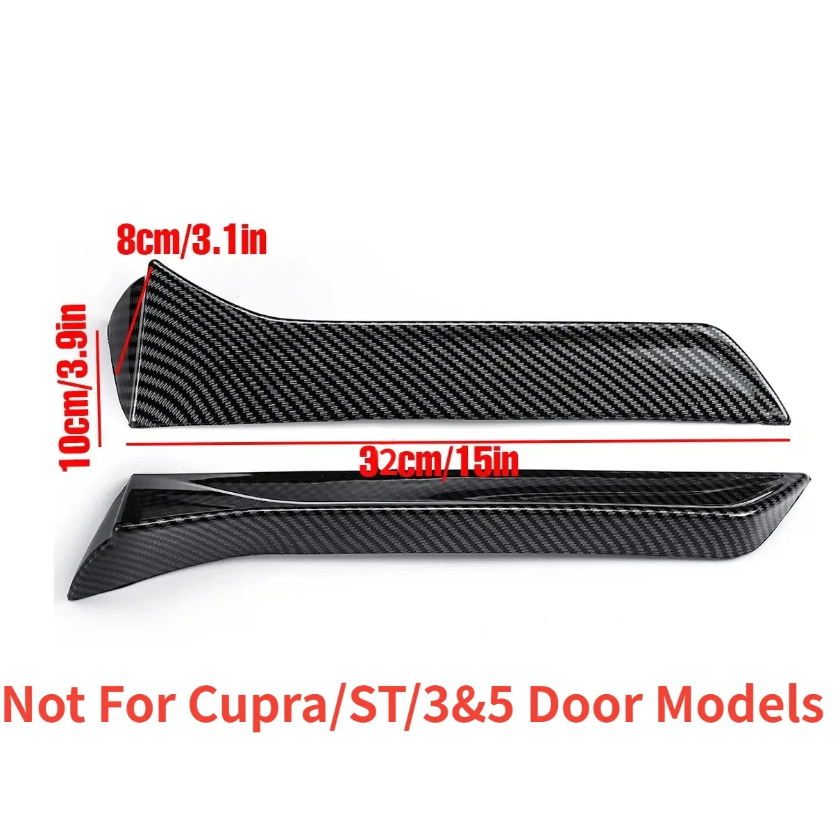 Finestra di automobile Trim Lip Spoiler Per Seat Leon 5F FR Mk3 MK3.5 5 Porte Posteriore Tetto Ala Bordo Laterale Coda Flap Tronco Posteriore Finestra Spoiler Labbro - Image 4
