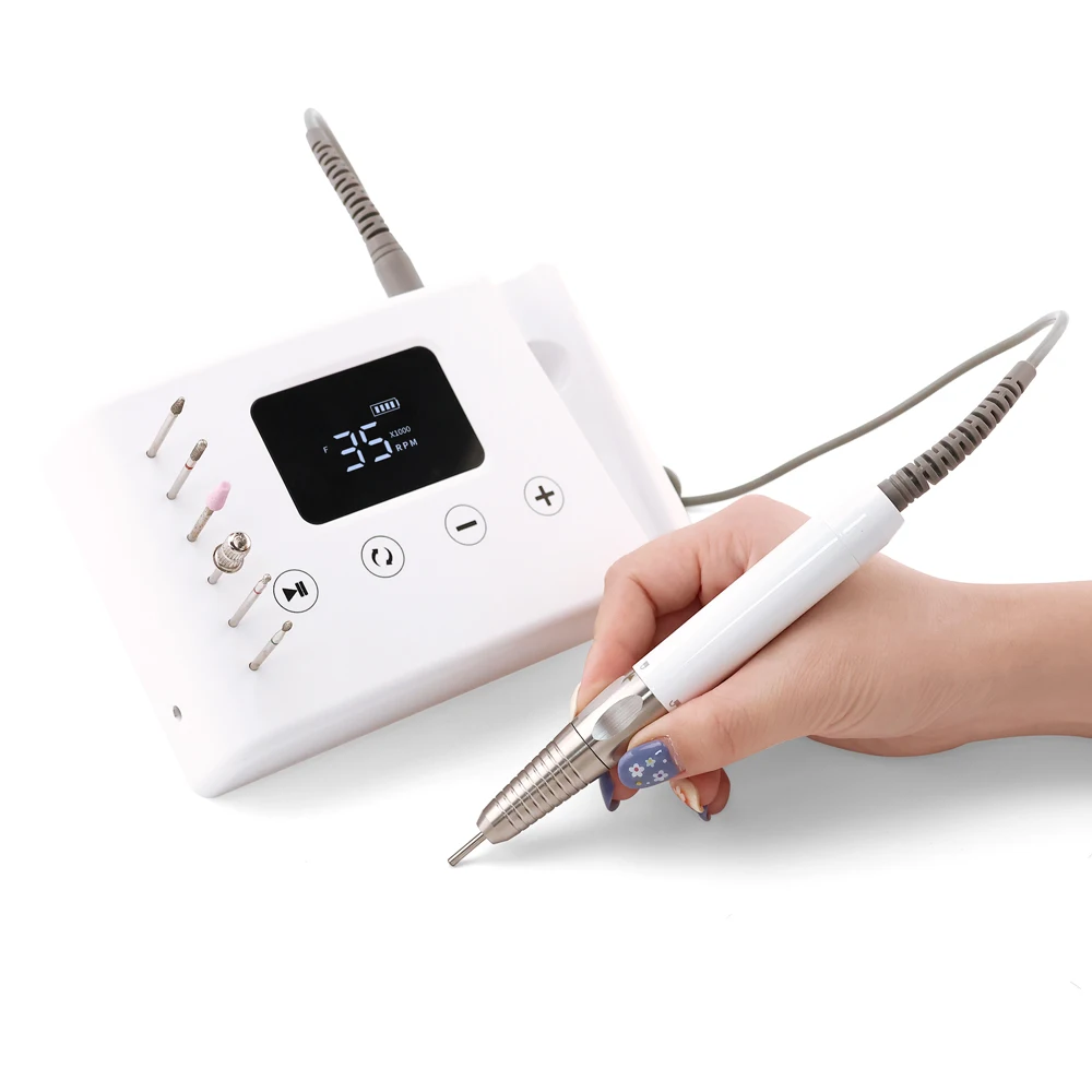 Powerful 35K Brushless Motor Nail Drill Machine High Power Electric Drill Machine Desktop Design Portable Desktop Use Nail File 6