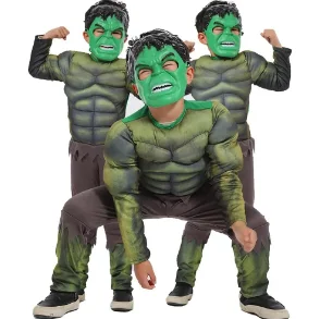 

Kids Adult Hulk Cosplay Costumes SuperHero Muscle Hulk Costumes Clothes with Mask Hero Cosplay Halloween Christmas Gift