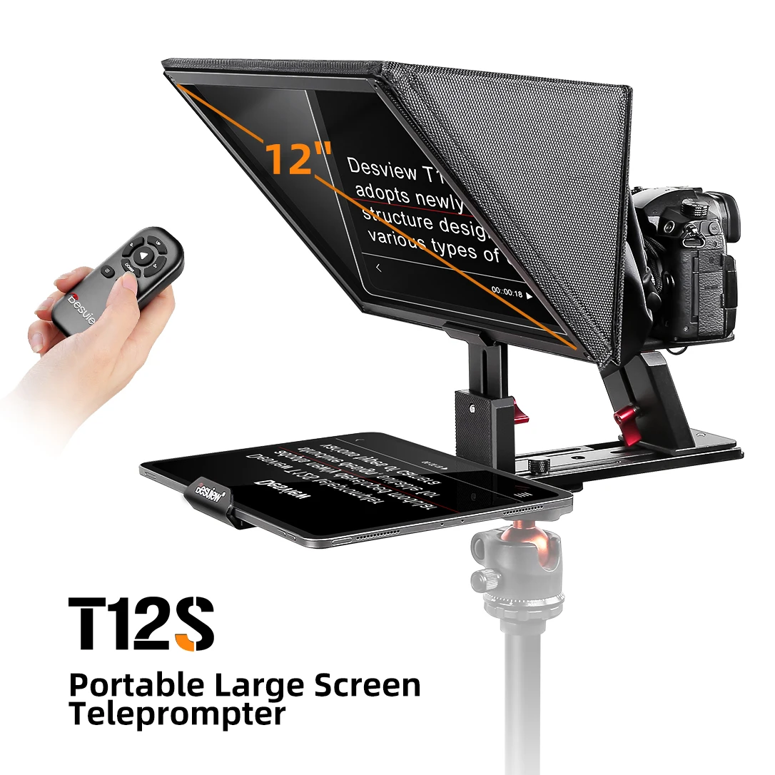 BestviewT12SFoldableTeleprompterLargeScreenPortablePrompter