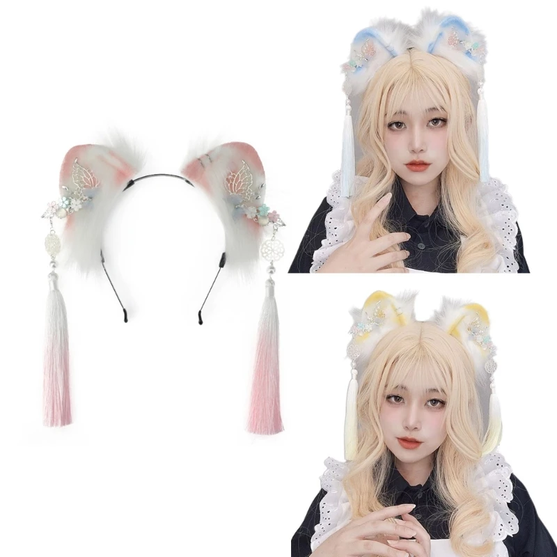 

Anime Character Headband Cat Ears Shape Hair Hoop Plush Carnivals Party Headpiece Cosplay Party Costume Props Unisex Dropship