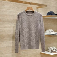Luxury Premium Quality Men's Wool Blend Thickened Warm Knitted Sweater Winter Elegant Old Money Business Casual Pullover 1