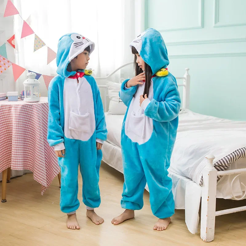 Children Onesie Kids Panda Pajamas Animal Cartoon Blanket Sleepers Halloween Costume Winter Boy Girl Licorne Christmas Jumspuit 5