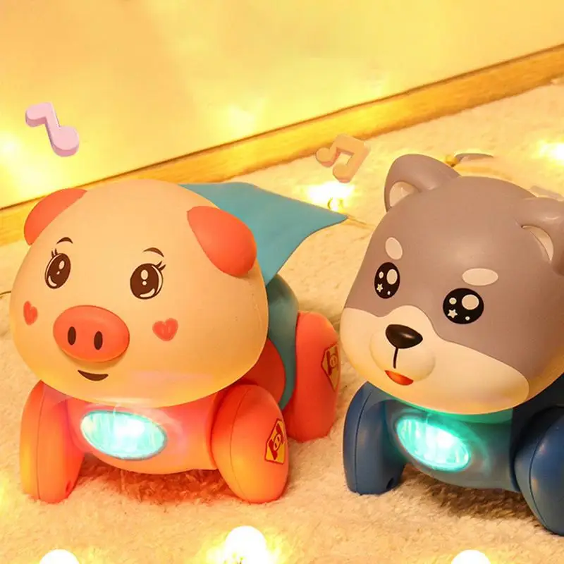 Animais rastejando brinquedos para crianças, Iluminação suave, Brinquedo animal rastejando delicado, Educação precoce