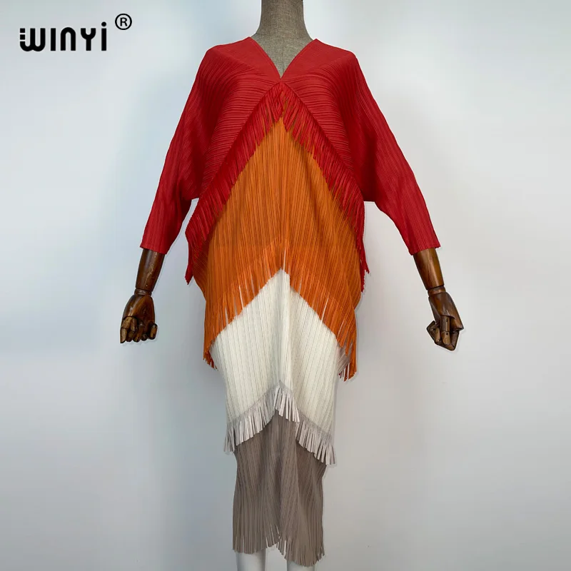 

Женское платье с v-образным вырезом, длинное Повседневное платье с рукавом «летучая мышь», 2021