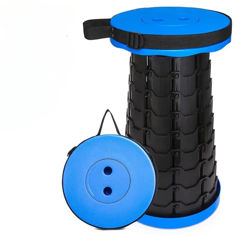 Portable Collapsible Telescopic Stool Sturdy Foldable Stool with Load Capacity of 400lbs Retractable Camping for Hiking