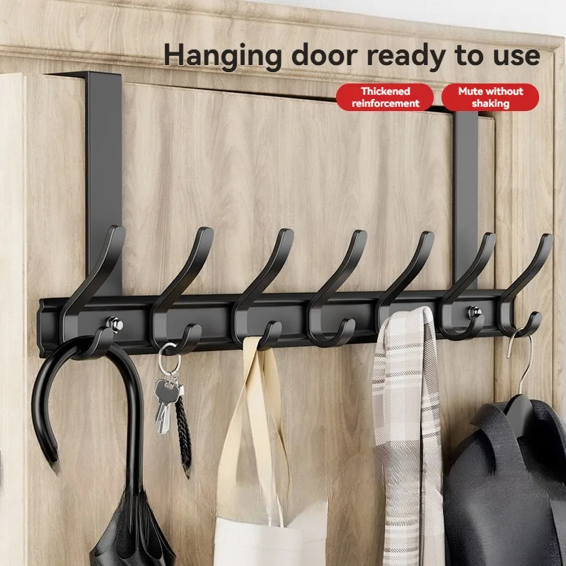 Behind Door Storage Hook Towel Hanger Clothes Coat Hat Organizer Rack Home Bathroom Bedroom Kitchen Storage Holder 8pc