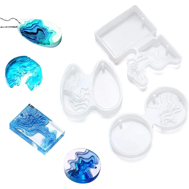 3 Sets Of Island Resin Mold Epoxy Resin Silica Gel Mold Jewelry Mold DIY Marine Style Handicraft Decoration 6 sets of island resin mold epoxy resin silica gel mold jewelry mold diy marine style handicraft decoration