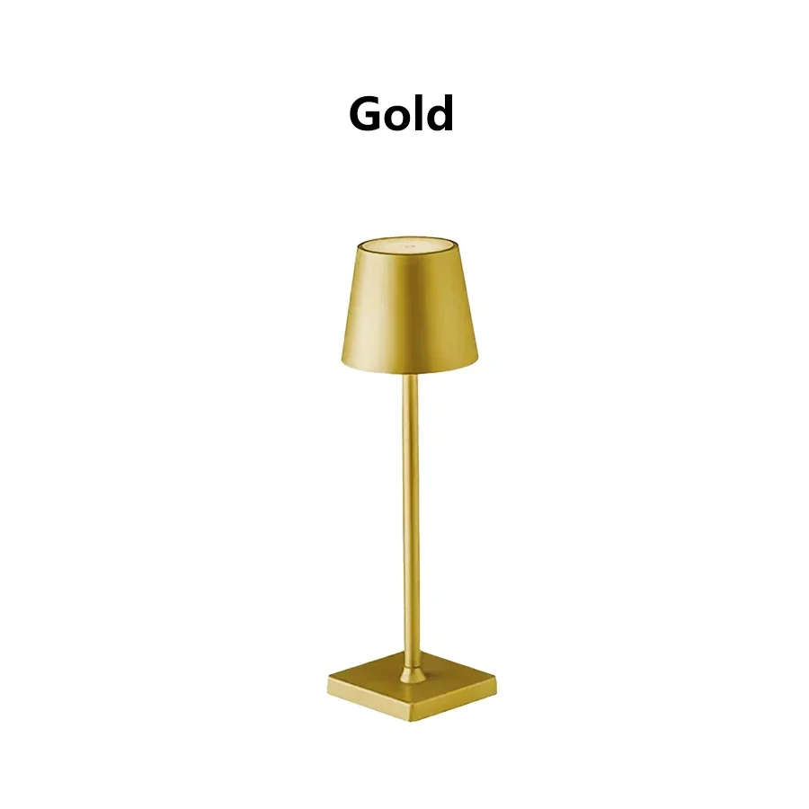 Wireless Touch LED Desk Lamp - USB Rechargeable 3-Color Ambient Light
