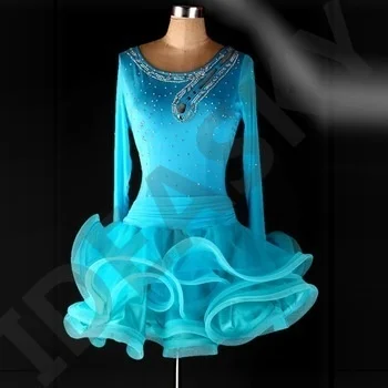 Adult ladies girls high quality Latin Ballroom Dresses  Costume Dance wear Women