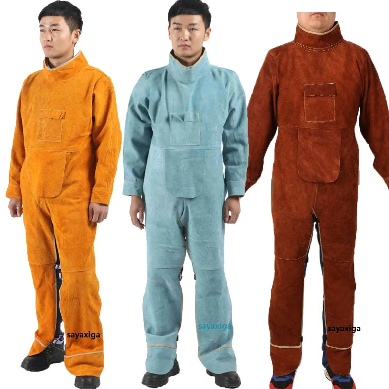 COPERTURE TERMOISOLANTI IN Pelle Bovina Lavoro Ghette Per Saldatura EUR - Foto 7