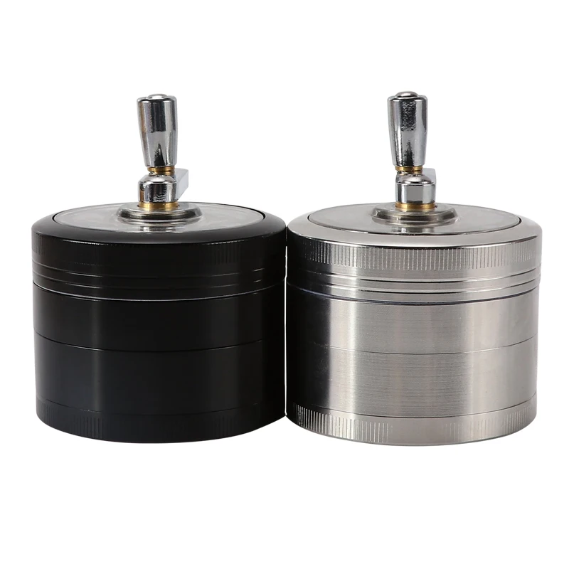 New Hand Crank Tobacco Mill Grinder Metal Crusher 4 Parti 60Mm Pipe Smoking Grinder Herb Per Accessori Per Sigarette