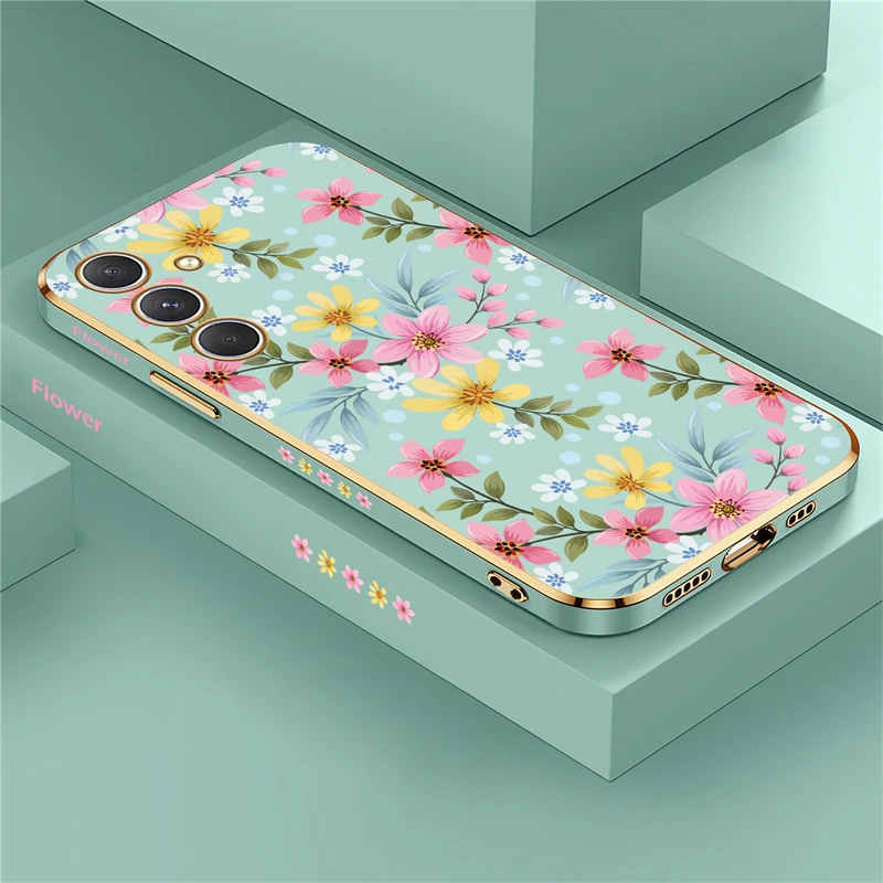 Silicone Soft Flower Shockproof Phone Case - Elegant Protective Back Cover
