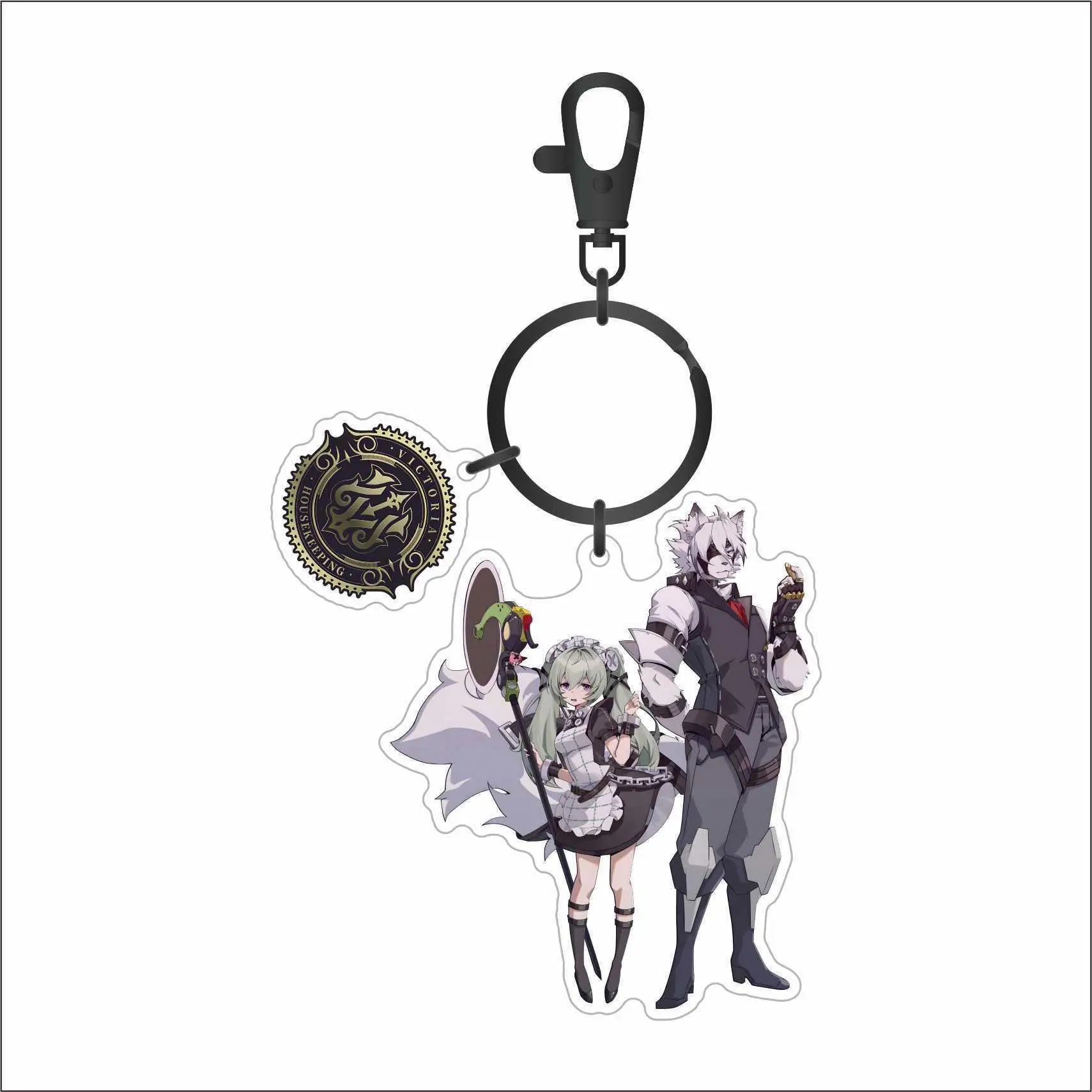 Anime Keychain Zenless Zone Zero ZZZERO Bangboo Nicole Anton Ivanov Acrylic Key Chain Keyring Strap Figure Cosplay Accessories Gifts