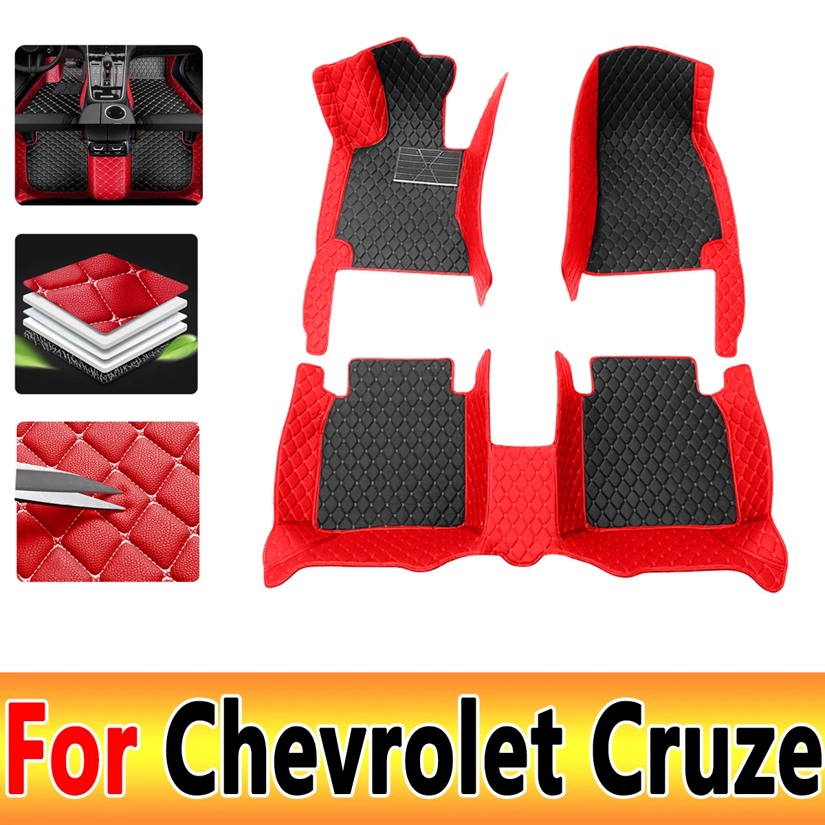 

LHD Car Floor Mats Custom Interior Styling Carpets For Chevrolet Cruze 2016 2015 2014 2013 2012 2011 2010 2009 2008 Accessories