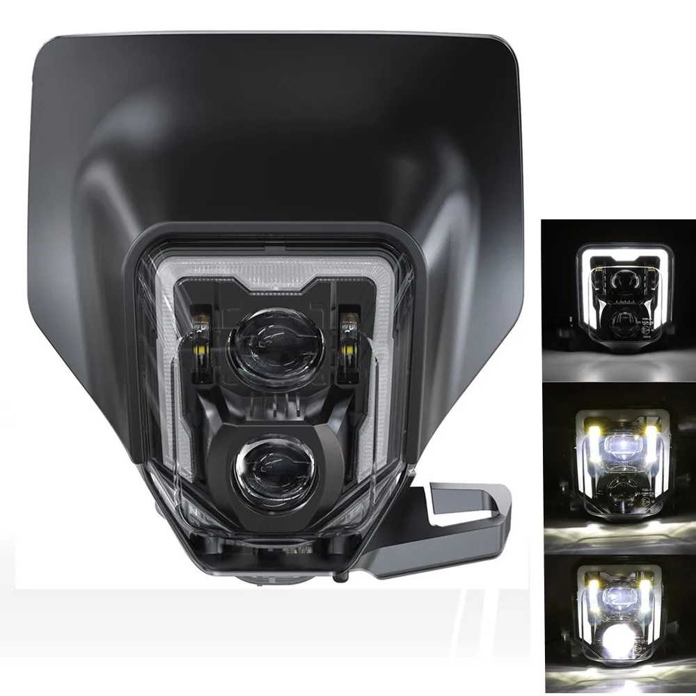 Motorcycle LED Headlight With Headlamp Light Fairing For Husqvarna FC TC FE TE MX Dirt Bike