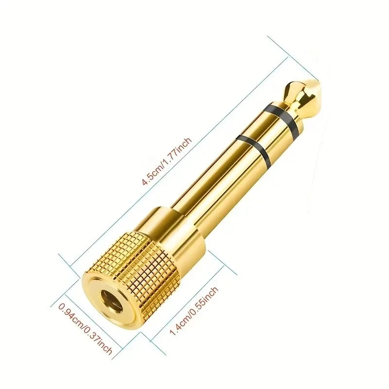 Versatile Audio Adapter Set - 2-Pack 6.5mm & 3.5mm Converters