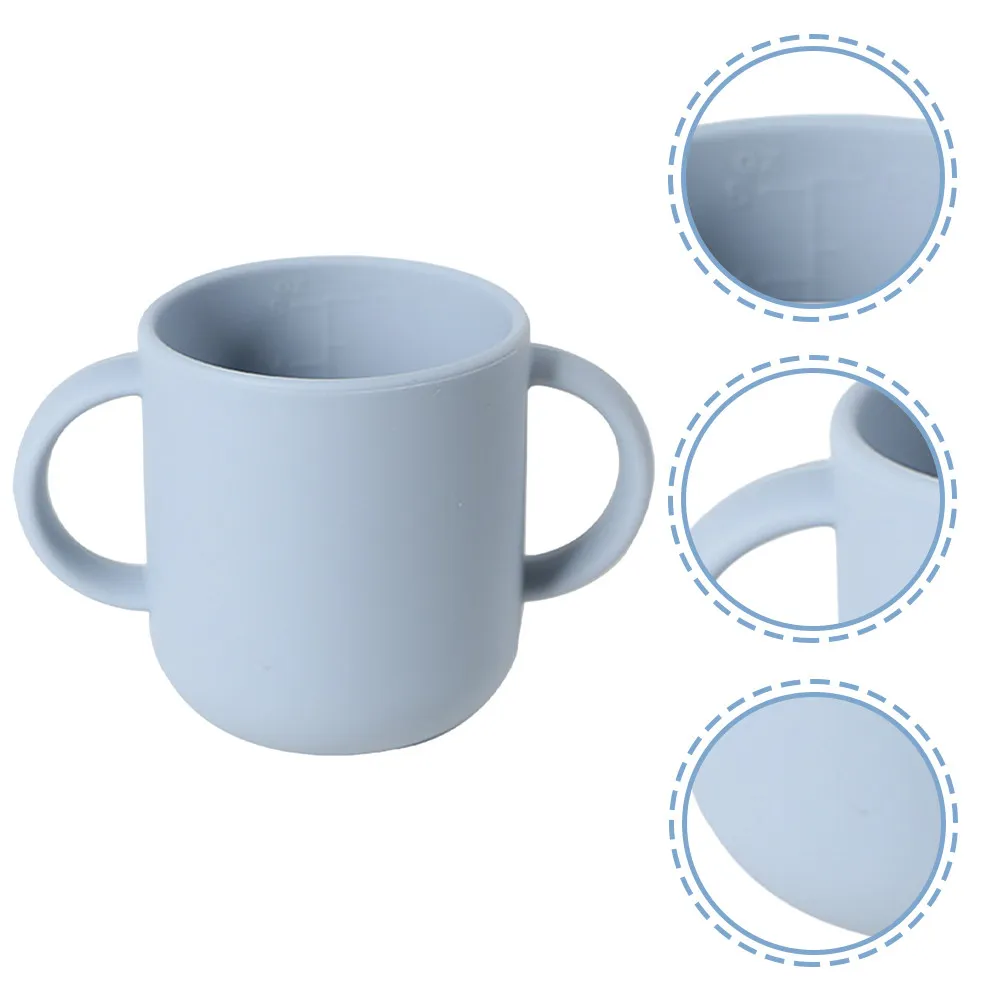 용 실리콘 컵,  훈련용 컵, 1-3세 를 위한 독립적인 음주 훈련 컵