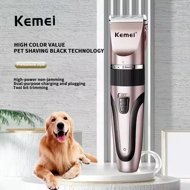 Hair Trimmer Pet Clipper Dog Hair Trimmer Pet Hair Trimmer Dog Clipper Professional Pet Grooming Clipper Kit Dog Hair Trimmer Electric Cat Shaver ceramic blade Rechargeable Animals Haircut Machine