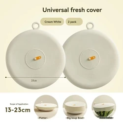 Silicone Stretchable Kitchen Utensil & Bowl Cover Set (Large - White - 2PCS)