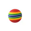 1Pcs Colorful Pet Rainbow Foam Fetch Balls Training Interactive Dog Funny Toy 6