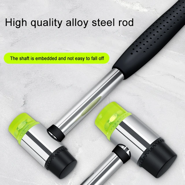 Rubber Hammer Double Faced Work Nylon Hammer With Round Head 25mm And  Non-slip Handle DIY Hand Tool - AliExpress