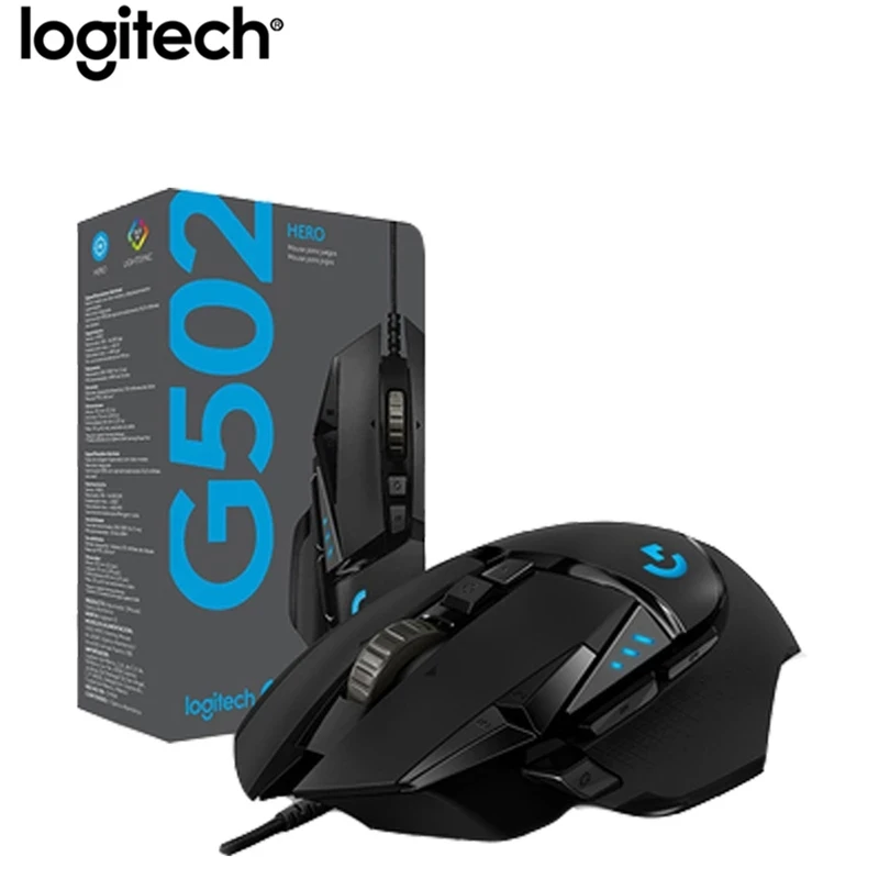 Original Logitech G502 HERO RGB Professional Gaming Mouse 25600DPI Programming Adjustable Light Synchronizatio for |
