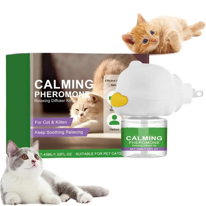 Cat Diffuser Cat Relaxing Calming Kit Pheromone Diffuser For Kitten Soothing Intelligent Calming Pheromone Calm