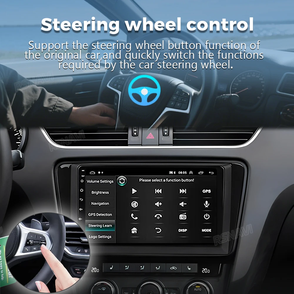 BXLIYER [6GB+128GB] Android 14 IPS Autoradio Per Skoda Octavia (2014-2018) - Senza fili CarPlay/Android Auto - LED Camera + MIC - DAB Fast-boot Volante 360-Camera WIFI DSP - 2 Din 10.1 Pollici