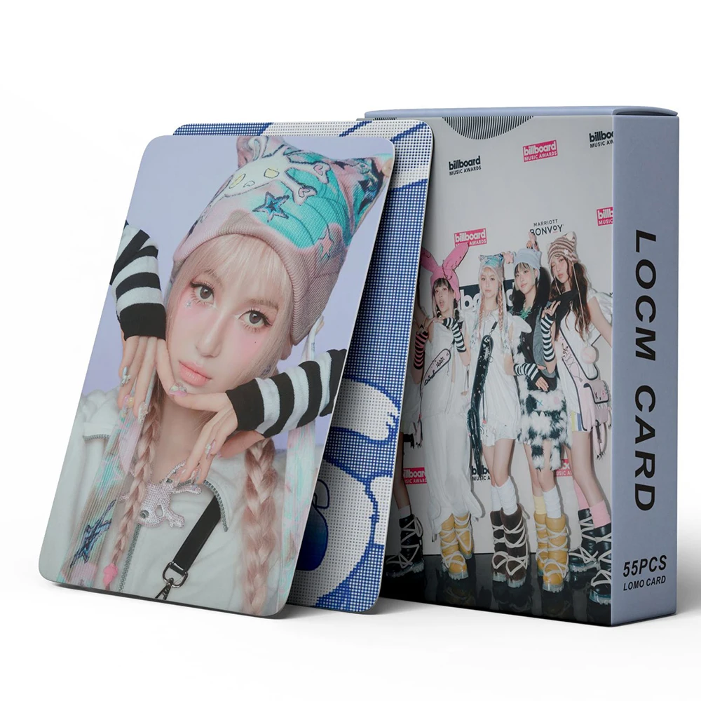 55pcs/set Kpop New NewJeans Photo Album Club Attention Lomo Cards  High Quality HD Jeans Photocards