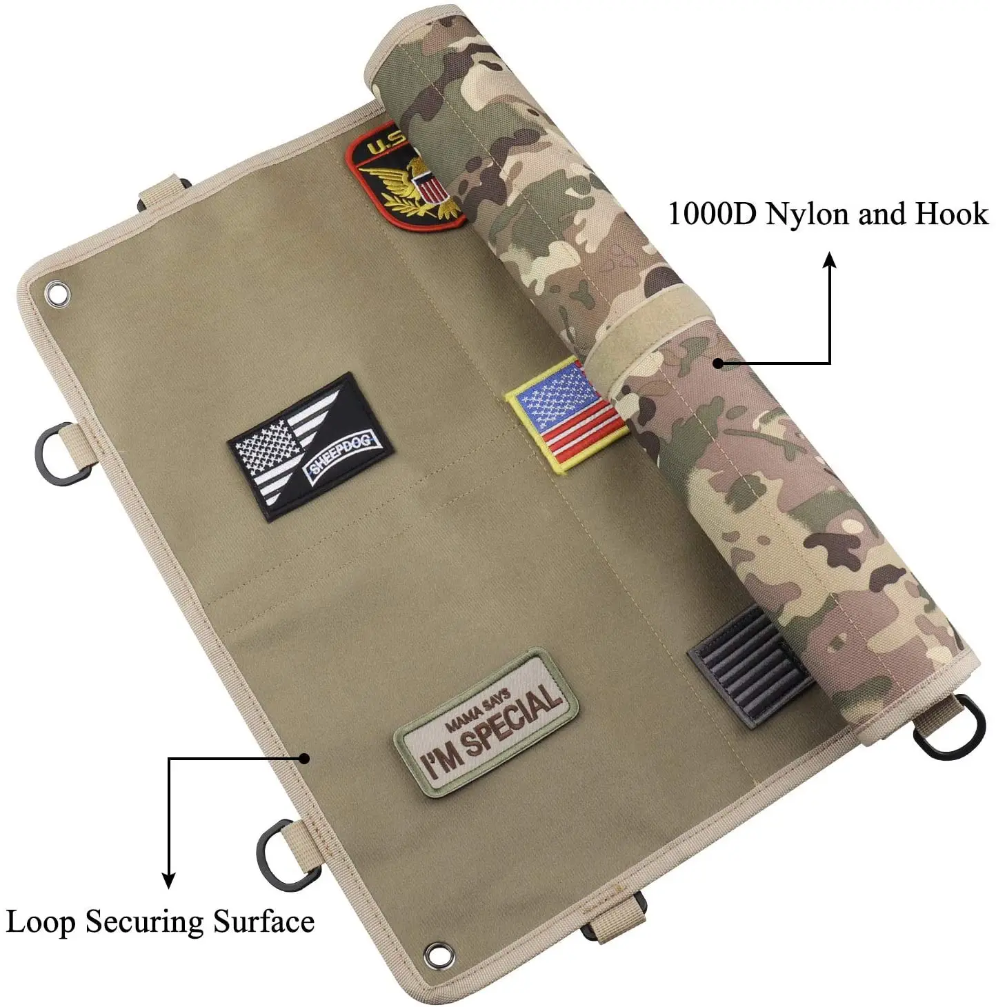 ZOHAN Patch Display Board Tactical Morale Patches Panel Large Foldable Military Morale Patch Emblems Collection Panel