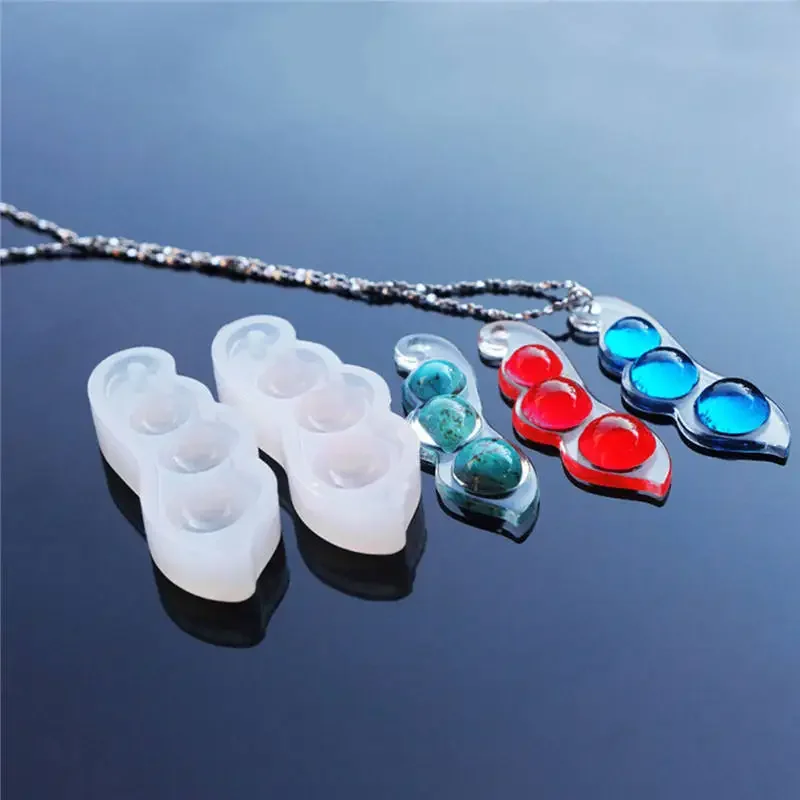 3D 완두콩 목걸이 펜던트 DIY 도구 고추 콩 모양 실리콘 금형 쥬얼리 초콜릿 에폭시 금형 케이크 장식 금형