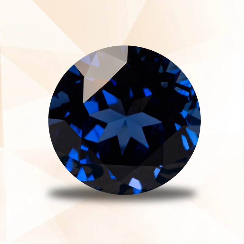 

Lab Grown Sapphire Royal Blue Color Round Shape Stone for Charms Diy Jewelry Making Earrings Pendant Selectable AGL Certificate
