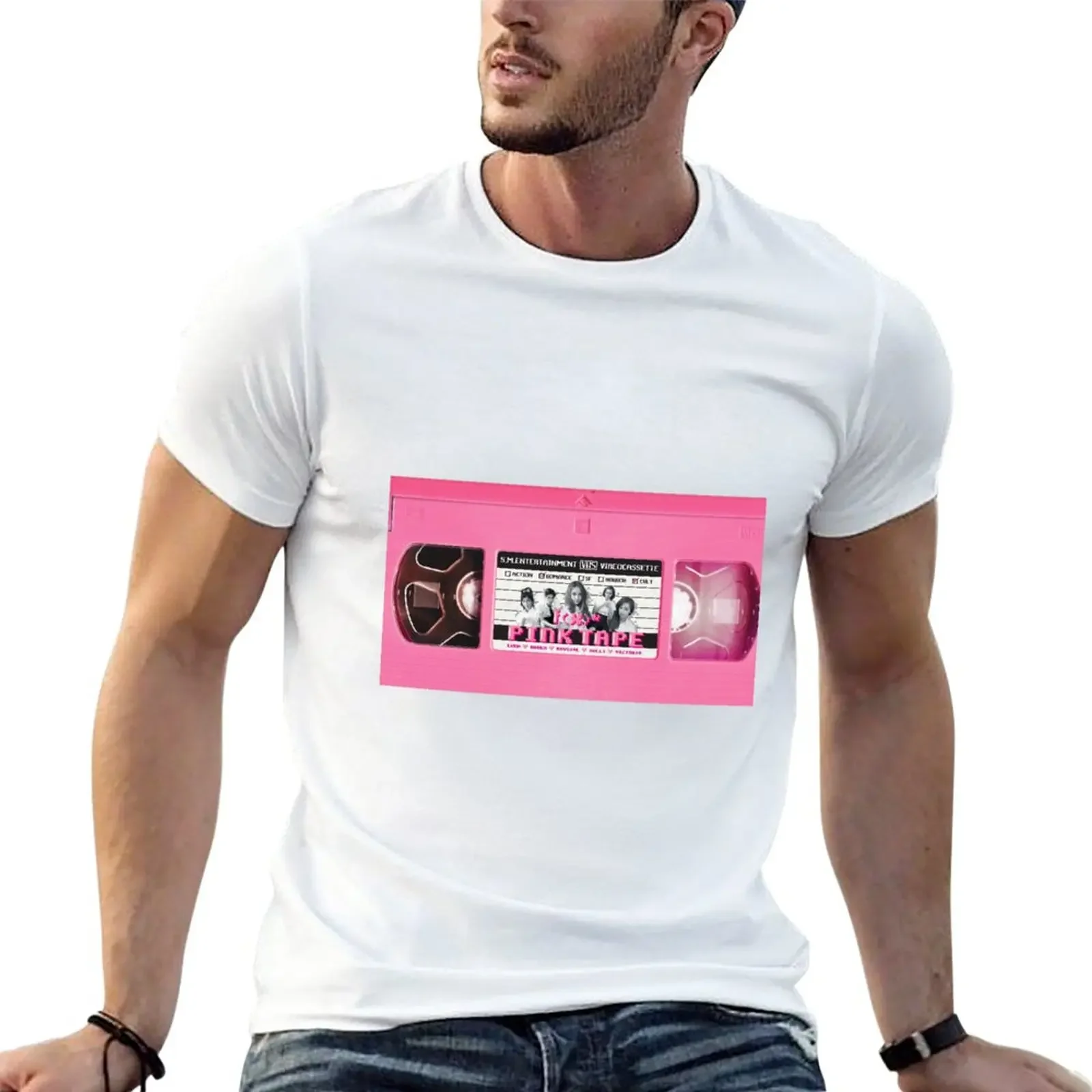 

F(X) PINK TAPE T-Shirt customs design your own tops fitted t shirts for men
