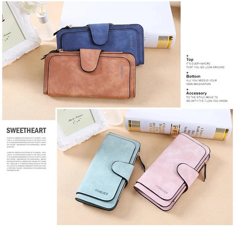 Long PU Leather Butterfly Flower Wallet with Zipper & Card Holder Sf3069065fc13415dad8b89e251704e86f