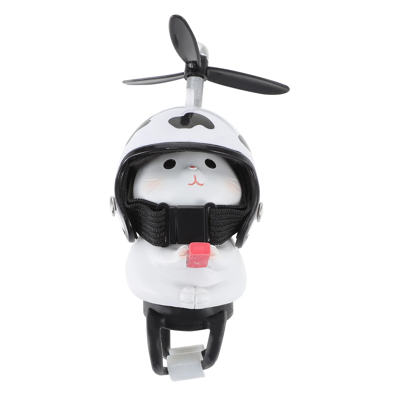

Cat Ornaments Accessories Motorcycle Bike Decoration Horn with Propeller Car Dashboard Resin Toy Bells Man