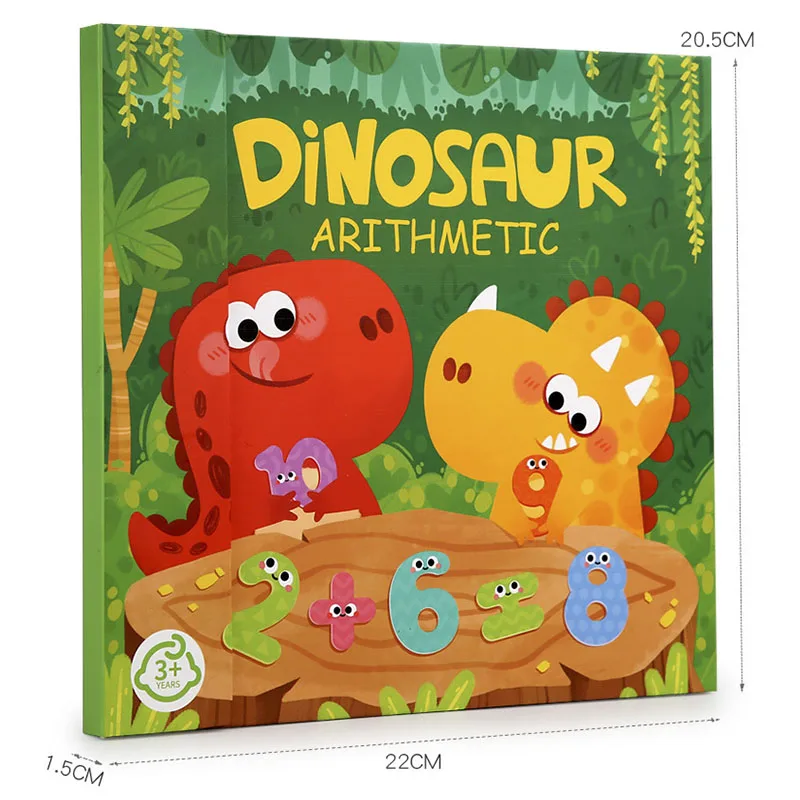 Children's Montessori Games Magnetic Dinosaur Arithmetic Book Math Addition Subtraction Decomposition Math Toys Educational Toys 5