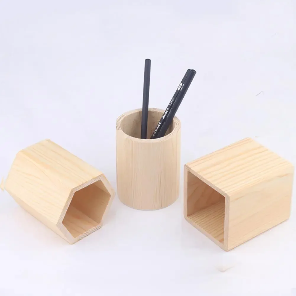 DIY 나무 연필꽂이 펜꽂이 보관 지우개, 종이 클립 펜, 정리함 문구 펜, 연필꽂이 데스크 정리함