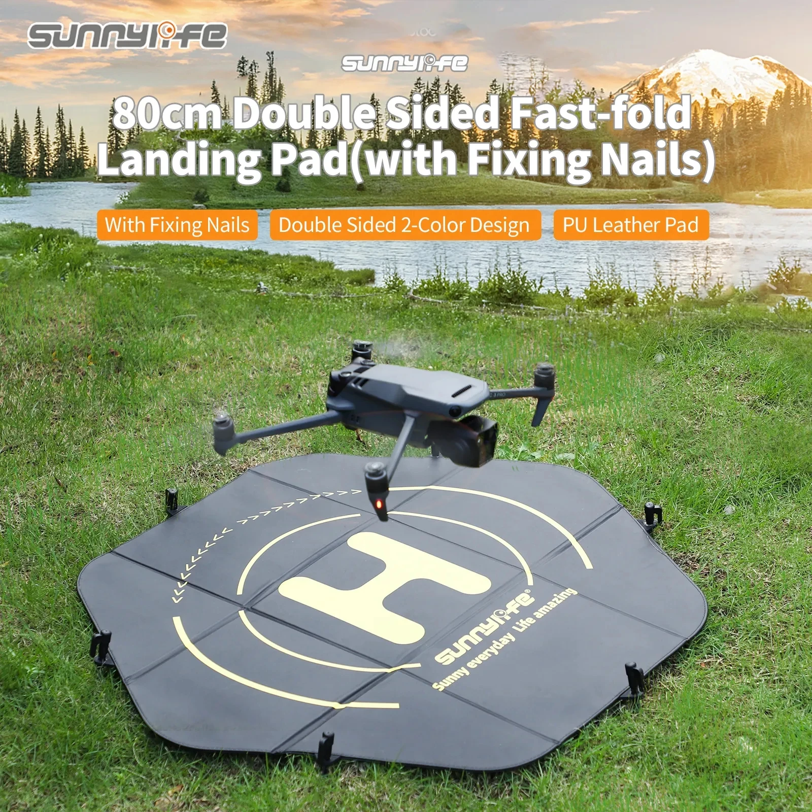 80Cm Drone Landing Pad Fast-Fold Double-Face Impermeabile Per Dji Air3/Mavic 3Pro/Mini 3/Air2/Inspire3/Phantom 4Pro/Autel Evo Ii