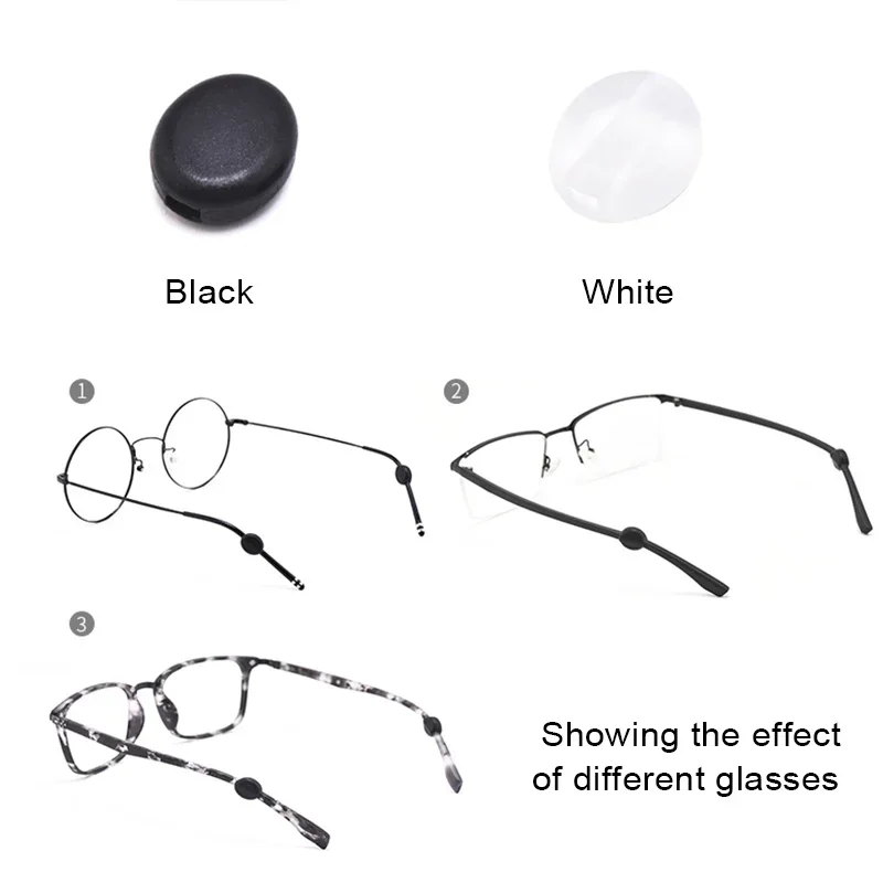 3.5 Millimeters Invisible Round Ear Hook Eyeglasses Silicone Mini Glasses Anti Slip Grip Temple Tip Accessories