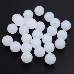 Colorful Silicone Beads - 20pcs Round Loose Spacer Beads for DIY Crafts and Accessories (Translucent white)