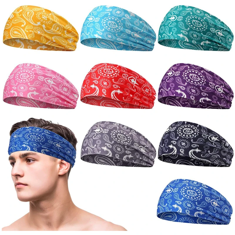 Sports Sweatband Headband Men Women Quick Dry Breathable Outdoor Sports Headbands Yoga Hair Band Gym Running Tennis Headwrap spicy girl street fashion v neck hollow back elastic breathable fitness bodysuit quick dry sports hip lift integrated yoga