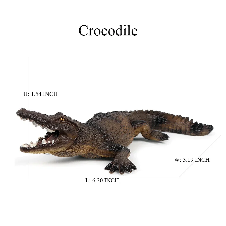 Komodo Dragon Crocodile Snake Python Reptiles Animal Figurines Action Figure Toy Model Kids Gifts Educational Collectible Decor