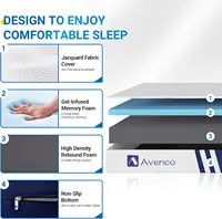 Folding Mattress Queen, Trifold Mattress 4 Inch Memory Foam for Guest Room/Caravan/Camping/Travel Mattress, Tri Folding Mattress 2