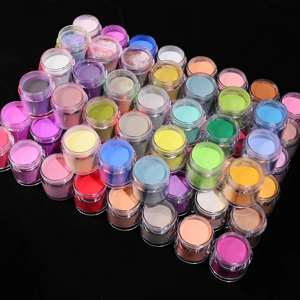 

12 pcs/set Acrylic Nail Powder for Nail Tips Extension/Carving/Dipping Colorful Polymer Pigment Dust Nail Art Professional Kit