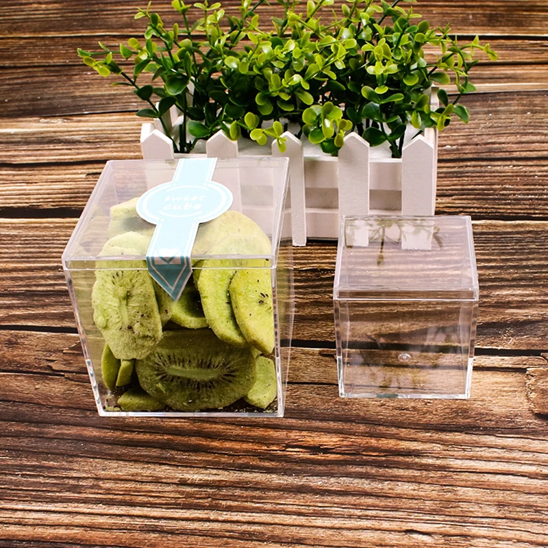 1Pc Transparent Acrylic Boxes With Cover Plastic Organizer Small Gift  Square Packing Box Food Candy Storage Container For Home - AliExpress