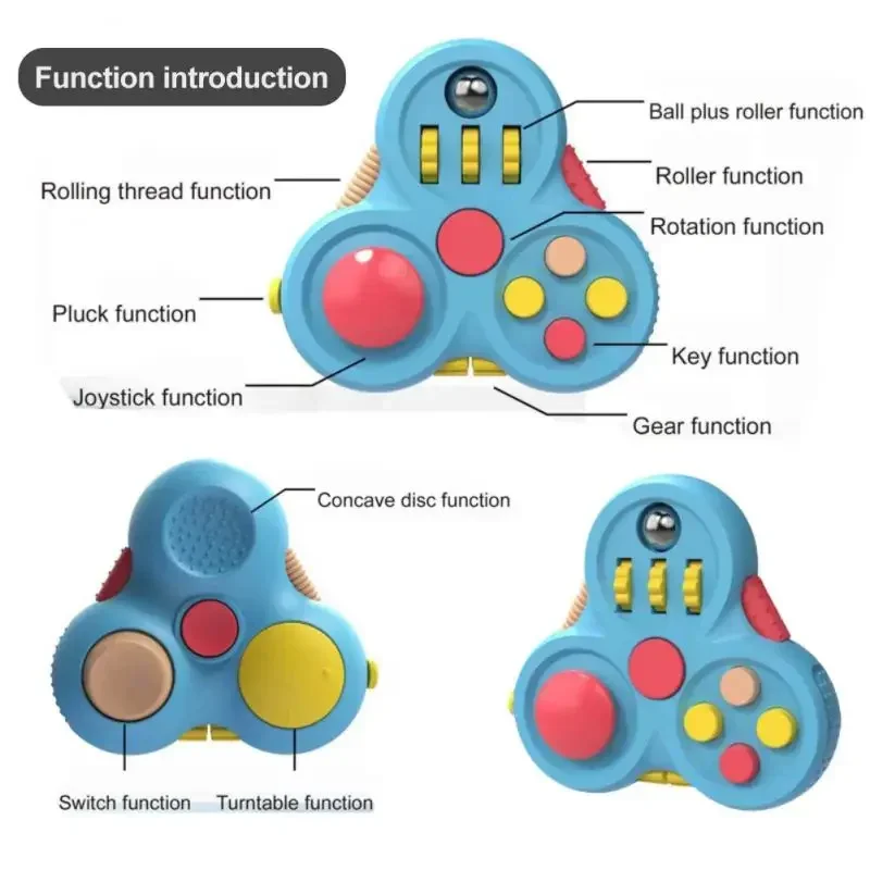 Fidget Pad 10 in 1 Fidget Toys Antistress Fidget Pack Superior Spinner Figet Toys Hand Busy Pad Relax Anxiety Toys Autism ADHD 3
