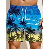 New Summer Harajuku 3D Cocoanut Trees Printing Beach Shorts Palm Tree Graphic Board Shorts For Men Hawaiian Cool Swimming Trunks 1