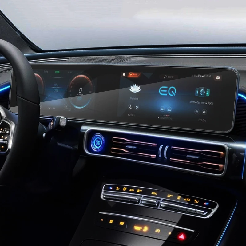 

12,3 "Автомобильный экран GPS навигации, пленка на приборную панель, стекло для Mercedes Benz EQA EQB EQC 2019-подарки, наклейки, внутренний автомобильный аксессуар